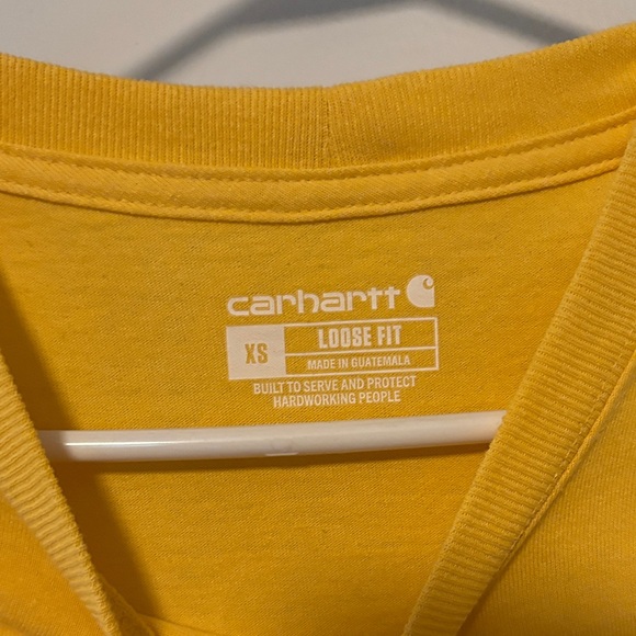 Carhartt Men's Yellow Short Sleeve Tee - Picture 2 of 2